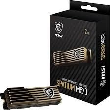 MSI SSD SPATIUM M570 PCIE 5.0 NVME M.2 2TB HEATSİNK R:10000 W:9500