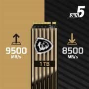 MSI SSD SPATIUM M570 PCIE 5.0 NVME M.2 2TB HEATSİNK R:10000 W:9500