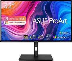 ASUS PROART PA32DC 32 OLED 4K 3840x2160 0.1MS DP HDMI USB-C USB MM VESA 2YIL 99% DCI-P3, OTOMATİK KALİBRASYON, HDR-10, HLG
