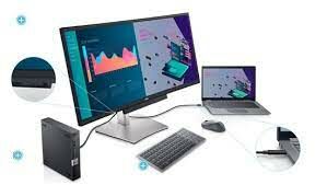 34 DELL P3424WE LED CURVED MONITOR 8MS 60HZ 3440 x 1440 1x DP 1x HDMI MONITOR