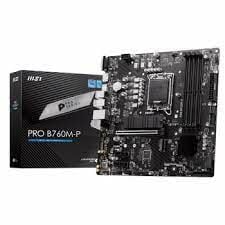 MSI PRO B760M-P SOKET 1700 DDR5 6800MHZ(OC) PCI-E Gen4 2X M.2 USB3.2 DP HDMI GIGABIT LAN mATX