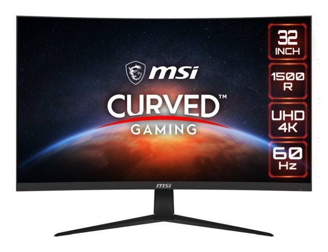 MSI 31.5 G321CUV CURVE 1500R VA 3840x2160 (UHD) 16:9 60HZ ADAPTIVE-SYNC GAMING MONITOR