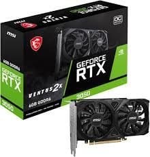 MSI VGA GEFORCE RTX 3050 VENTUS 2X 6G OC RTX3050 6GB GDDR6 96B DX12 PCIE 4.0 X8 (1XDP 2XHDMI)