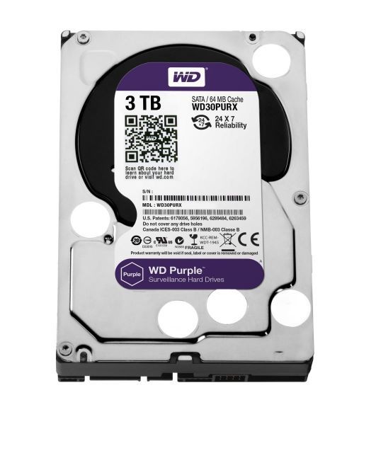 WD30PURZ 3.5'' 3TB PURPLE 7/24 GÜVENLİK HDD