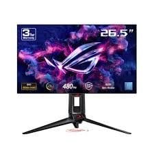 ASUS ROG SWIFT PG27AQDP 26.5 OLED GAMING 2K FREESYNC PREMIUM 2560x1440 0.03ms 480Hz 450cd DP HDMI USB VESA 3YIL AI DESTEK HDR400 GERÇEK SİYAH 99% DCI-P3 10 BIT MONİTÖR