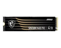 MSI SSD SPATIUM M480 PRO PCIE 4.0 NVME M.2 2TB R:7400 W:7000