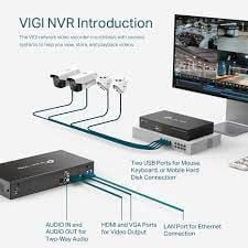 TP-LINK VIGI NVR1008H 5MP 2 USB 80 Mbps 8 CHANNEL SATA INTERFACE NETWORK VIDEO RECORDER