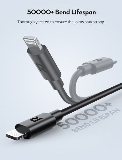 RP-CB1016 Type-C to Lightning Cable 1m TPE Black