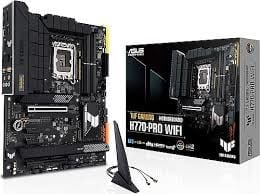 ASUS TUF GAMING H770-PRO WIFI Intel H770 LGA1700 DDR5 7200 DP HDMI 4x M2 USB3.2 AX WiFi + BT AURA RGB 2.5Gbit LAN ATX 128GBa kadar ram desteği ASUS 5X TUF PROTECTION III