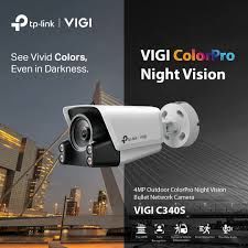 TP-LINK VIGI C340S 4MP 4MM LENS 30 METRE 7/24 FULL COLOR PRO SESLİ VE IŞIK ALARM DAHİLİ MİKROFON BULLET IP KAMERA