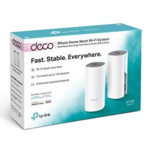 TP-LINK DECO E4 1200 MBPS TÜM EVİ KAPSAYAN MESH WI-FI SİSTEMİ (İKİLİ PAKET)