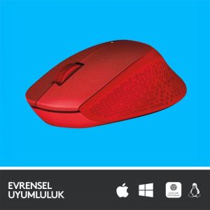 LOGITECH M330 SESSİZ KABLOSUZ OPTİK MOUSE-KIRMIZI 910-004911