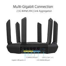 ASUS RT-AXE7800 WIFI6E TRI BAND GAMING AI MESH AIPROTECION TORRENT BULUT DLNA 4G VPN ROUTER ACCES POINT