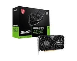 MSI VGA GEFORCE RTX 4060 VENTUS 2X BLACK 8G RTX4060 8GB GDDR6 128B DX12 PCIE 4.0 X8 (3XDP 1XHDMI)