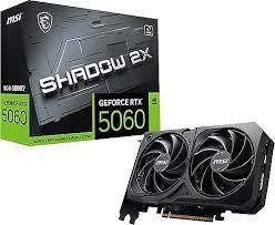 MSI VGA GEFORCE RTX 5060 8G SHADOW 2X OC RTX5060 8GB GDDR7 128B DX12 PCIE 5.0 X16 (3XDP 1XHDMI)