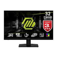 MSI 32 MAG 322UPF FLAT RAPID IPS 3840x2160 (UHD) 16:9 160HZ 1MS FREESYNC PREMIUM PRO GAMING MONITOR