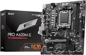MSI MB PRO A620M-E AM5 DDR5 6800MHZ(OC) HDMI VGA M.2 USB3.2 mATX