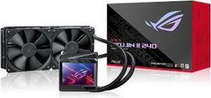 ASUS ROG RYUJIN III 240 ARGB OLED 3.5INC LCD AURA SYNC RGB 3X NOCTUA IPPC 2000 PWM 120MM*2 ADRESLENEBİLİR RGB FAN SIVI CPU SOĞUTUCU
