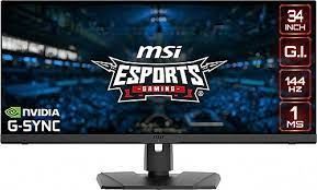 MSI 34 OPTIX MPG341QR FLAT IPS 3440x1440 (UWQHD) 21:9 144HZ 1MS G-SYNC COMPATIBLE GAMING MONITOR