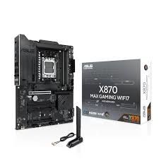 ASUS X870 MAX GAMING WIFI7 AMD X870 AM5 DDR5 8000 HDMI 2xUSB4 3x M2 USB3.2 WiFi 7 + BT AURA RGB 5Gbit LAN ATX 12+2+1 Güç Aşamaları, Çift USB4, 3xM.2 slot, Advanced AI PC-Ready