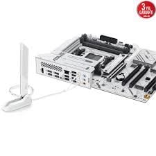 ASUS X870 MAX GAMING WIFI7 W AMD X870 AM5 DDR5 8000 HDMI 2xUSB4 3x M2 USB3.2 WiFi 7 + BT AURA RGB 5Gbit LAN ATX 12+2+1 Güç Aşamaları, Çift USB4, 3xM.2 slot, Advanced AI PC-Ready, Beyaz Tasarım