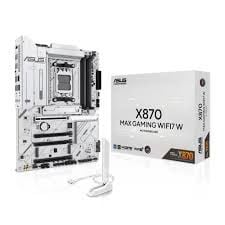 ASUS X870 MAX GAMING WIFI7 W AMD X870 AM5 DDR5 8000 HDMI 2xUSB4 3x M2 USB3.2 WiFi 7 + BT AURA RGB 5Gbit LAN ATX 12+2+1 Güç Aşamaları, Çift USB4, 3xM.2 slot, Advanced AI PC-Ready, Beyaz Tasarım