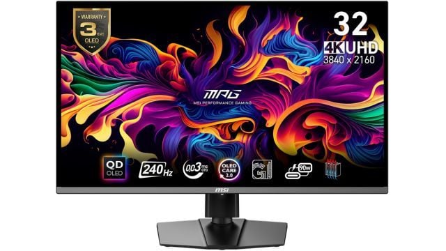 MSI 31.5 MPG 321URX QD-OLED FLAT QD-OLED 3840x2160 (UHD) 16:9 240HZ 0.03MS ADAPTIVE-SYNC GAMING MONITOR
