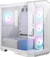 MSI MAG PANO M100R PZ WHITE Temperli Cam 3x120mm 1x120mm ARGB Fan Matx Beyaz Panoramik Gaming Bilgisayar Kasası