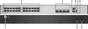 S5735-L24P4S-A-V2 24 10/100/1000BASE-T ports 4 GE SFP ports PoE AC power