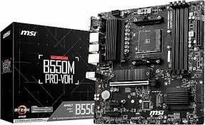 MSI B550M PRO-VDH AM4 DDR4 4400(OC) HDMI DP VGA M.2 USB3.2 MATX