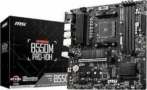 MSI B550M PRO-VDH AM4 DDR4 4400(OC) HDMI DP VGA M.2 USB3.2 MATX
