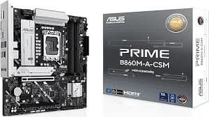 ASUS PRIME B860M-A-CSM Intel B860 LGA1851 DDR5 8666 2xDP HDMI Çift M2 USB3.2 Gen 2x2 AURA RGB 2.5Gbit LAN mATX 7+1+1 Güç Aşamaları, 1xGen5 M.2, Ready for Advanced AI PC