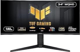 34  ASUS TUF GAMING VG34VQL3A 34 HDR VA KAVISLI FREESYNC 3440x1440 1MS 180HZ DP HDMI USB MM VESA 3YIL EYECARE YUKSEKLIK AYARI 125 Srgb Monitör