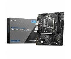 MSI H610M BOMBER DDR4 SOKET 1700 DDR4 3200(OC) PCI-E Gen 4 ,HDMI VGA M.2 USB3.2 1x 1G LAN mATX