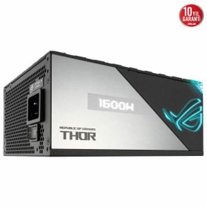 ASUS ROG-THOR-1600T TITANIUM 1600W MODÜLER GÜÇ KAYNAĞI JAPON KAPASİTÖRLER AURA SYNC VE OLED EKRAN PCIe 5.0 10 YIL GARANTI