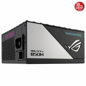 ASUS ROG LOKI SFX-L 850P PLATINUM MODÜLER ATX 3.0 UYUMLU 120MM PWM ARGB FAN PCIe 5.0 BEYAZ 10 YIL GARANTI