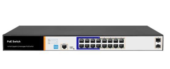 PS3016GS Managed Gigabit 16 Port PoE Switch
