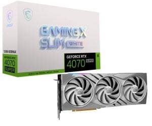MSI VGA GEFORCE RTX 4070 SUPER 12G GAMING X SLIM WHITE RTX4070S 12GB GDDR6X 192B DX12 PCIE 4.0 X16 (3XDP 1XHDMI)