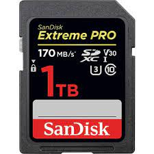 SDSDXXY-1T00-GN4IN Extreme Pro SDXC Card 1TB 170MB/s V30