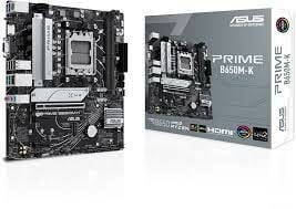 ASUS MB PRIME B650M-K AMD B650 AM5 DDR5 6400 DP VGA 2x M2 USB3.2 AURA RGB 2.5Gbit LAN mATX 96GB’a KADAR RAM DESTEGI ASUS 5X PROTECTION III