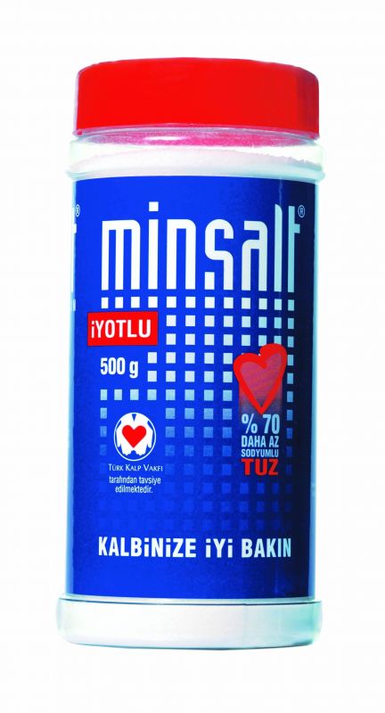 MIN-SALT SODYUMU AZALTILMIŞ İYOTLU TUZ 500GR.