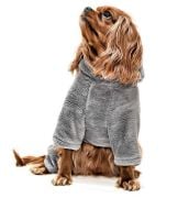 Küçük ve Orta Irk Köpek Pijama Polar Tulum - Yumbo Gri - Köpek Kıyafeti