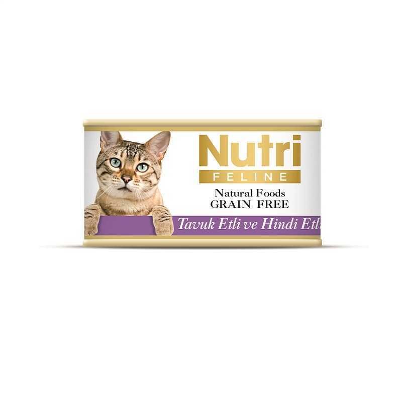 Nutri Feline Tahılsız Tavuk Etli Hindili Kedi Konservesi 85 Gr