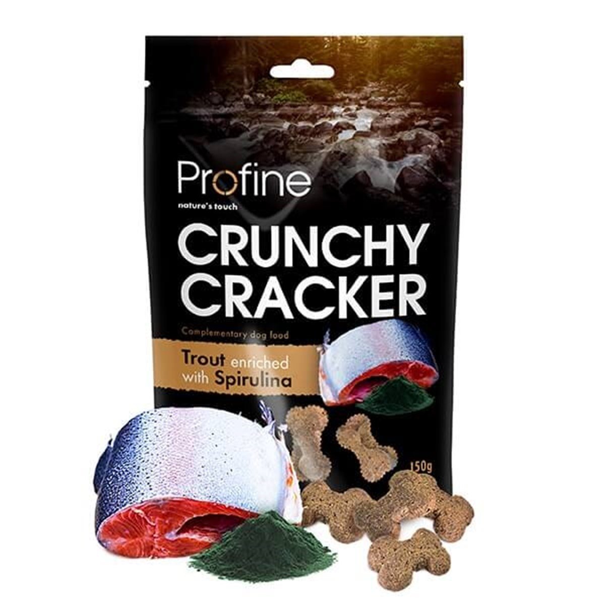 Profine Crunchy Cracker Alabalık Spirulina Köpek Krakeri 150gr
