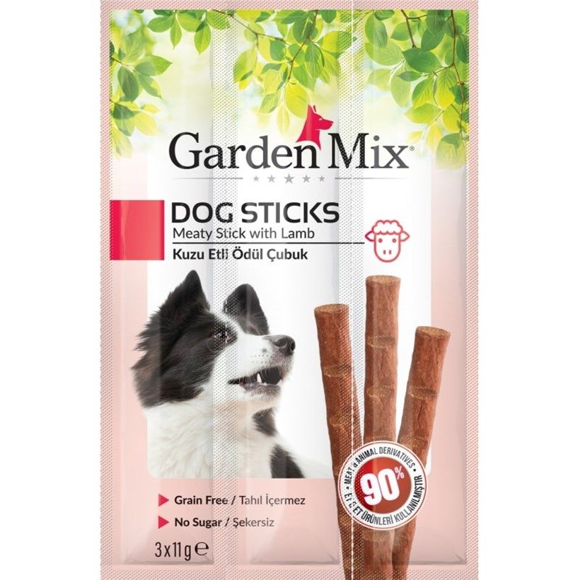 Garden Mix Kuzu Etli Stick Köpek Ödülü 3x11 gr