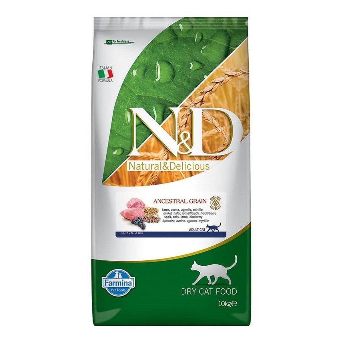 N&D Düşük Tahıllı Kuzulu Kısırlaştırılmış Kedi Maması 10 Kg