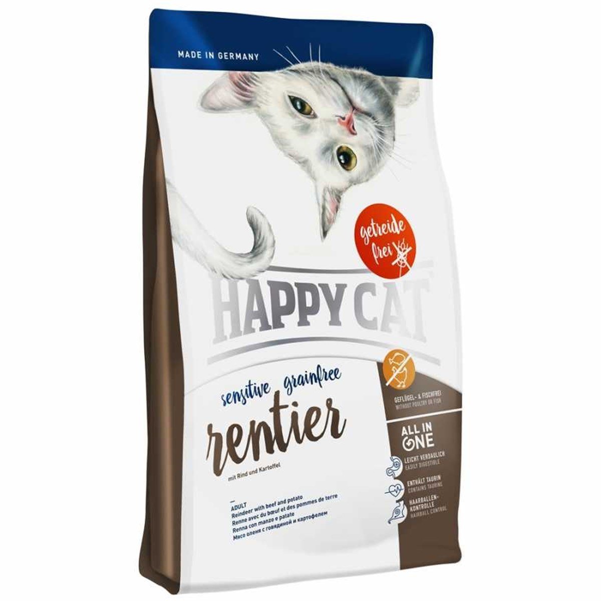 Happy Cat Tahılsız Geyik Etli Kedi Maması 4 kg