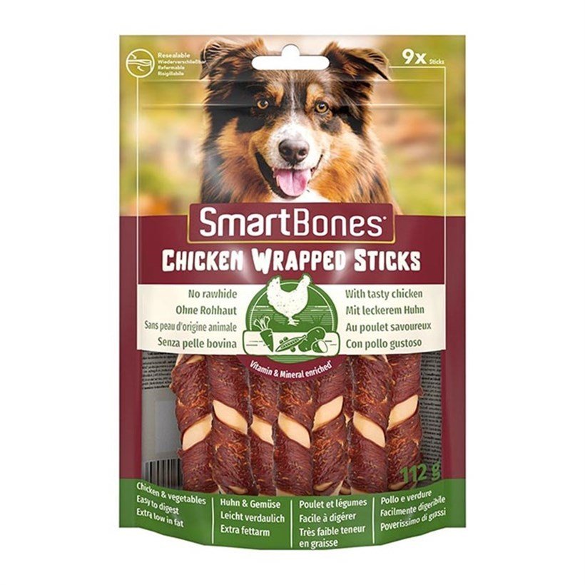 Smart Bones Tavuk Sargılı Stick Mini Köpek Ödülü 9 Adet 112 Gr