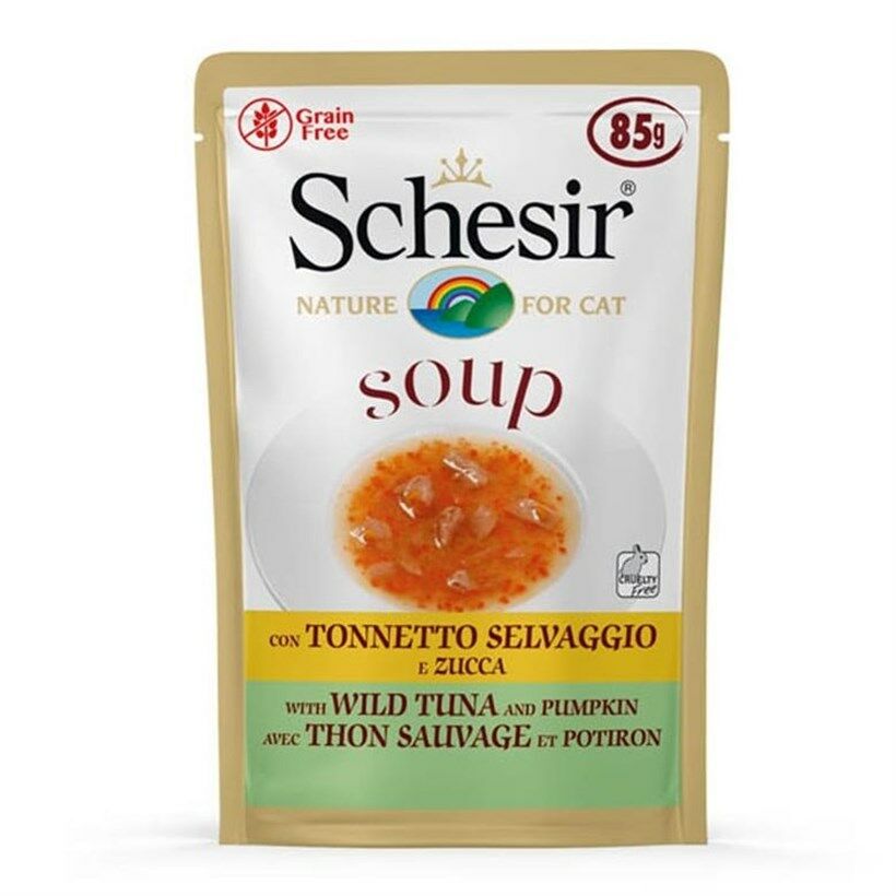Schesir Cat Soup Yabani Ton Balıklı ve Balkabaklı Kedi Çorbası 85 gr
