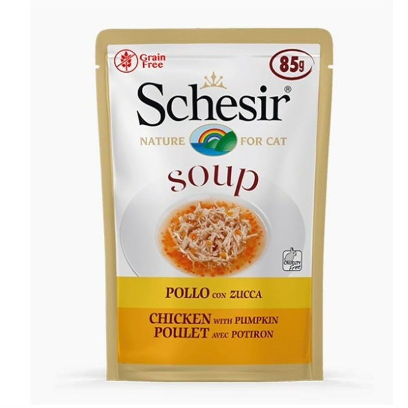Schesir Cat Soup Tavuklu ve Balkabaklı Kedi Çorbası 85 gr